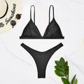 Multi color backless split swimsuit bikini