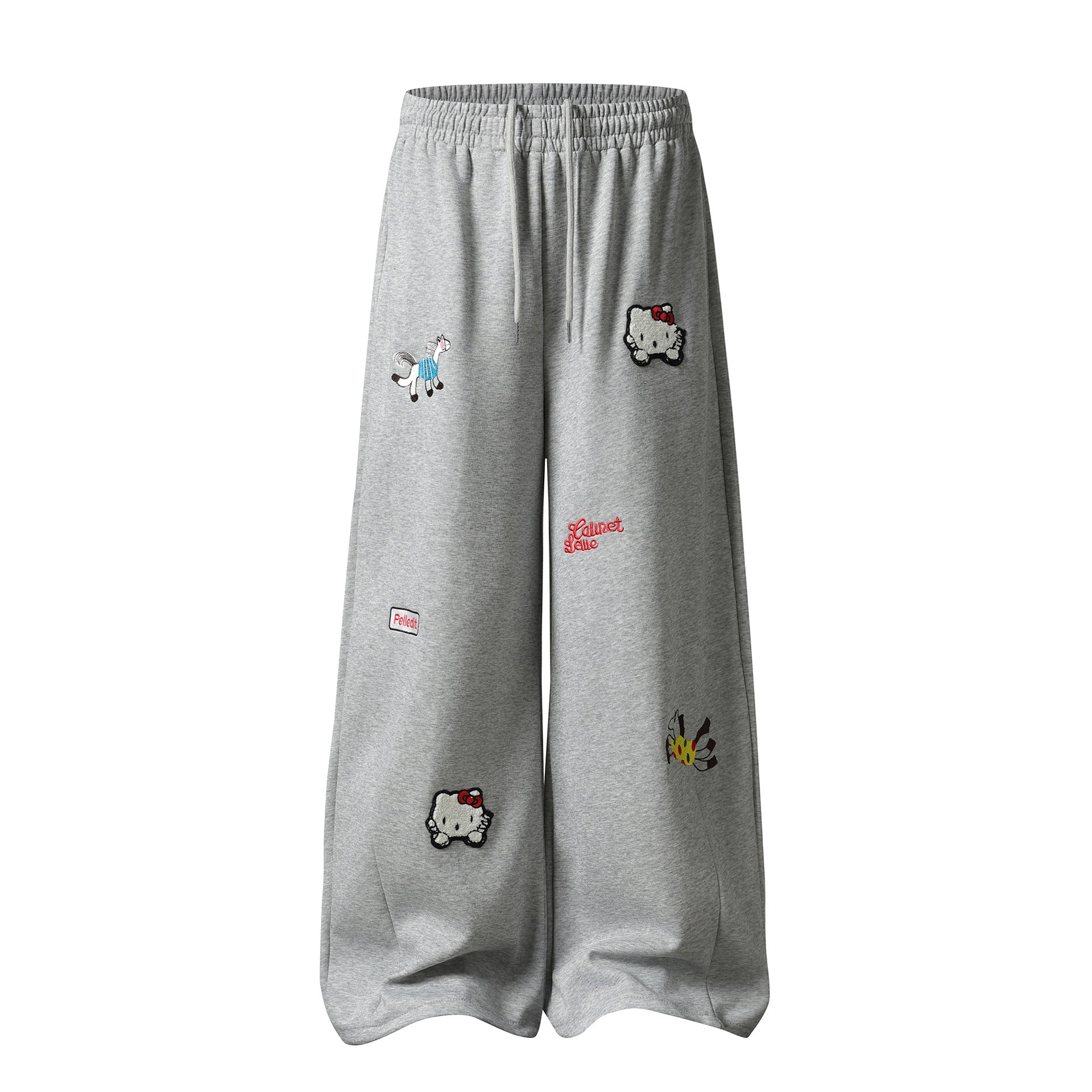 Loose Personality Street Style Sweatpants Cargo Stripe Wide Leg Long Pants for Women