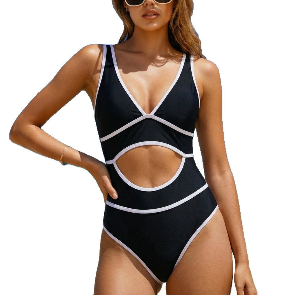 One-Piece Backless Swimsuit with Slimming Design Bikini