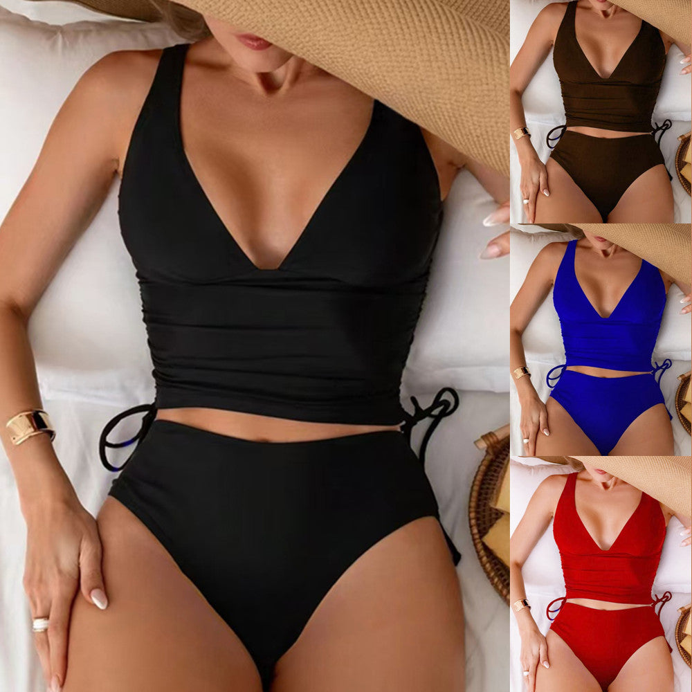 Bikini women's backless two-piece set