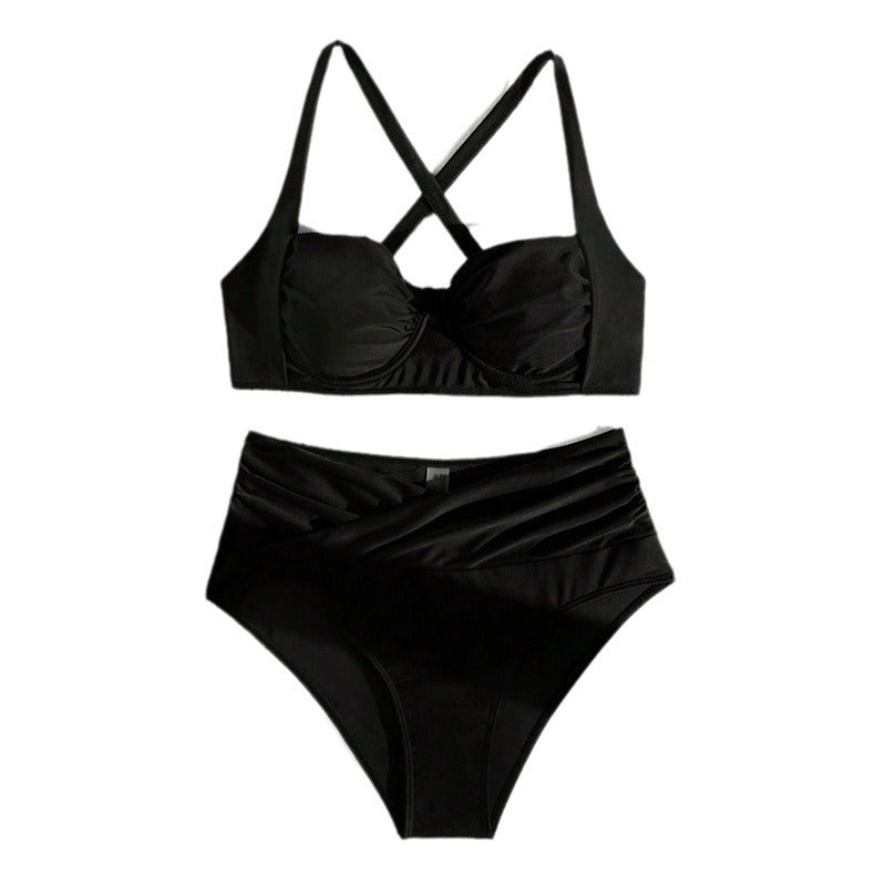 Sexy Solid Color Bikini Swimwear for Women
