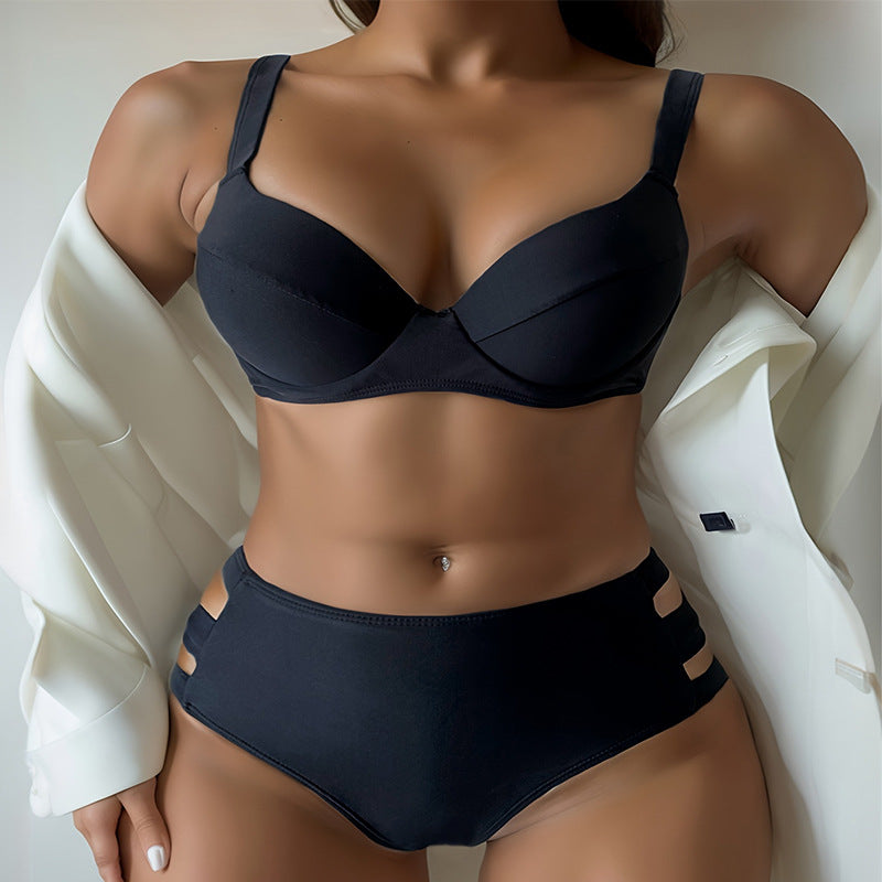 Solid Color Sexy Bikini Two-Piece Swimsuit
