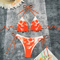 Printed Tie-up Separated Bikini Swimwear for Women