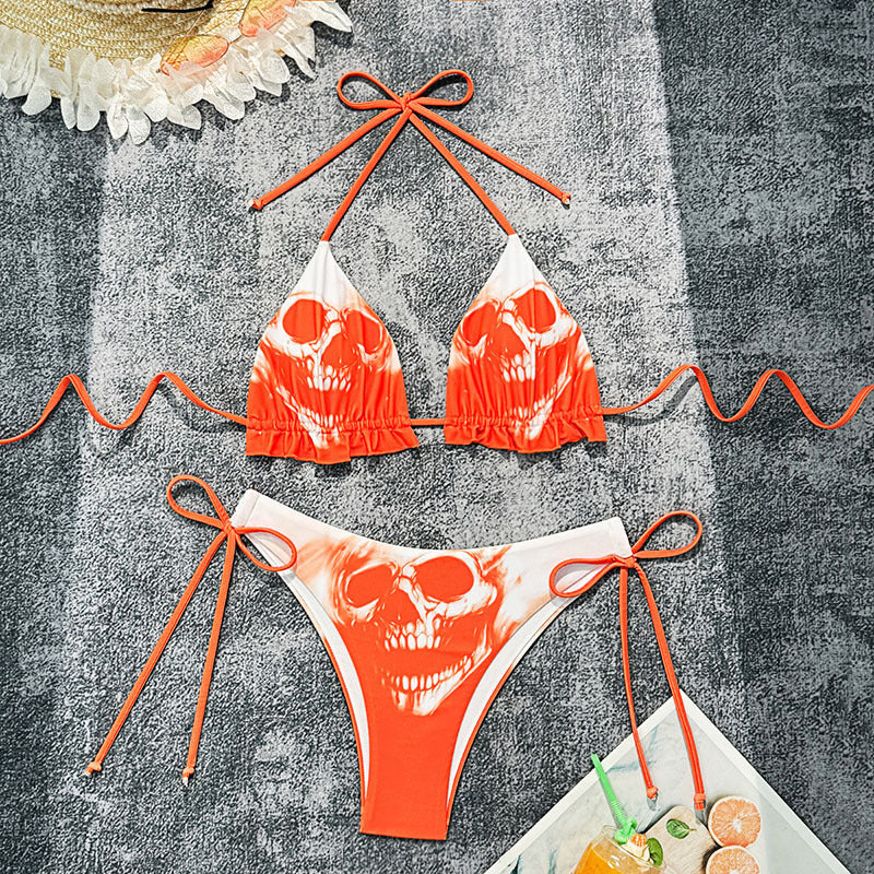 Printed Tie-up Separated Bikini Swimwear for Women