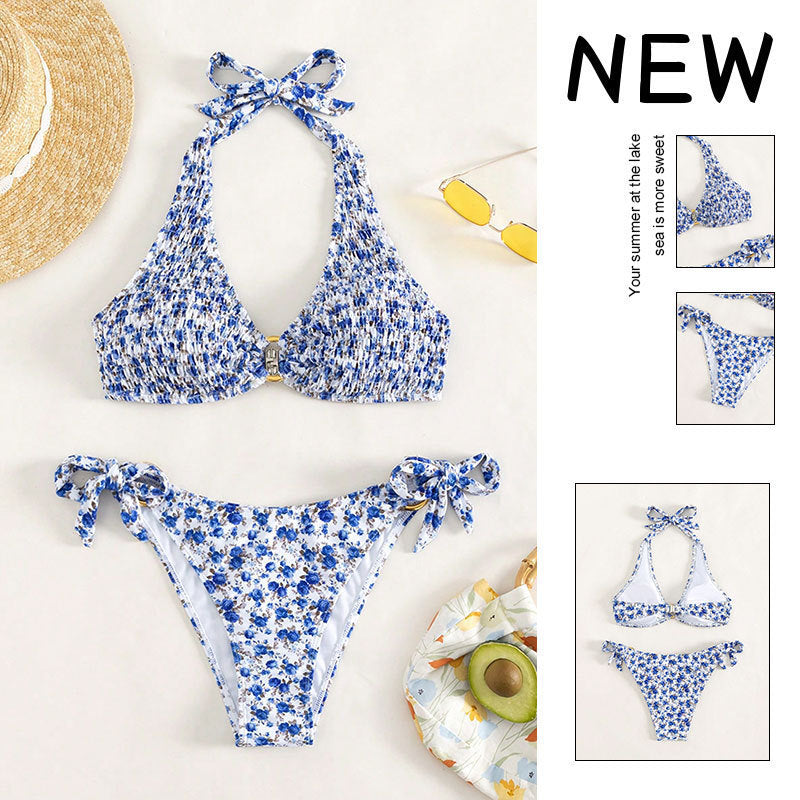 Sexy Floral Two-Piece Swimsuit Women's Bikini