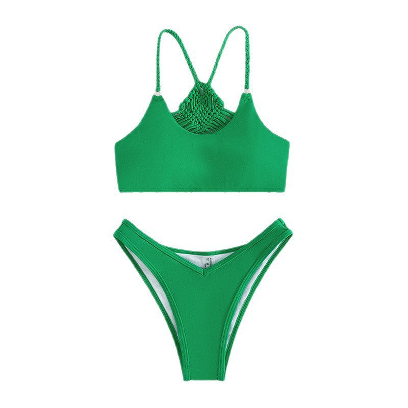 Female bikini split swimsuit