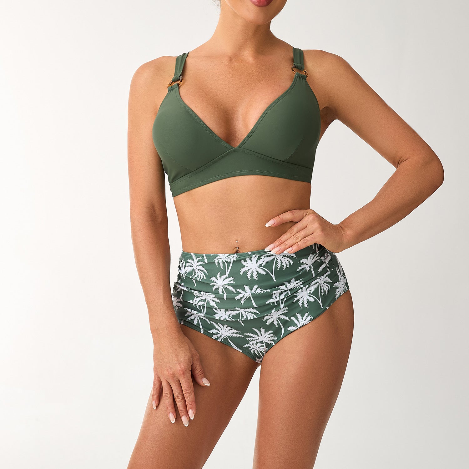 Swimsuit women's bikini backless lace up beach