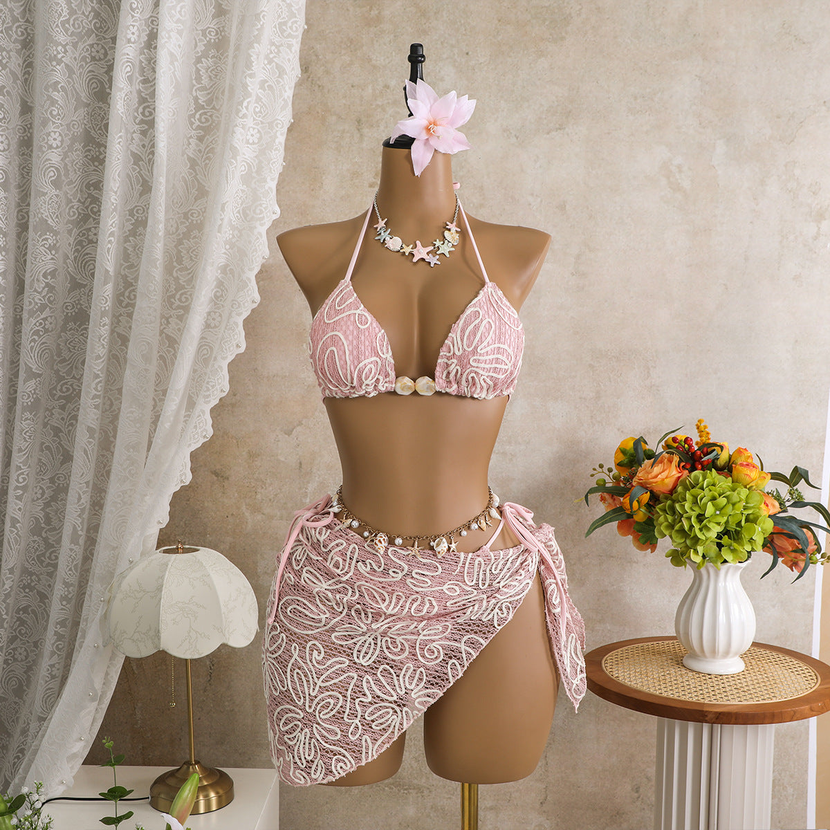 Bikini Three-Piece Set Beach Swimwear for Women