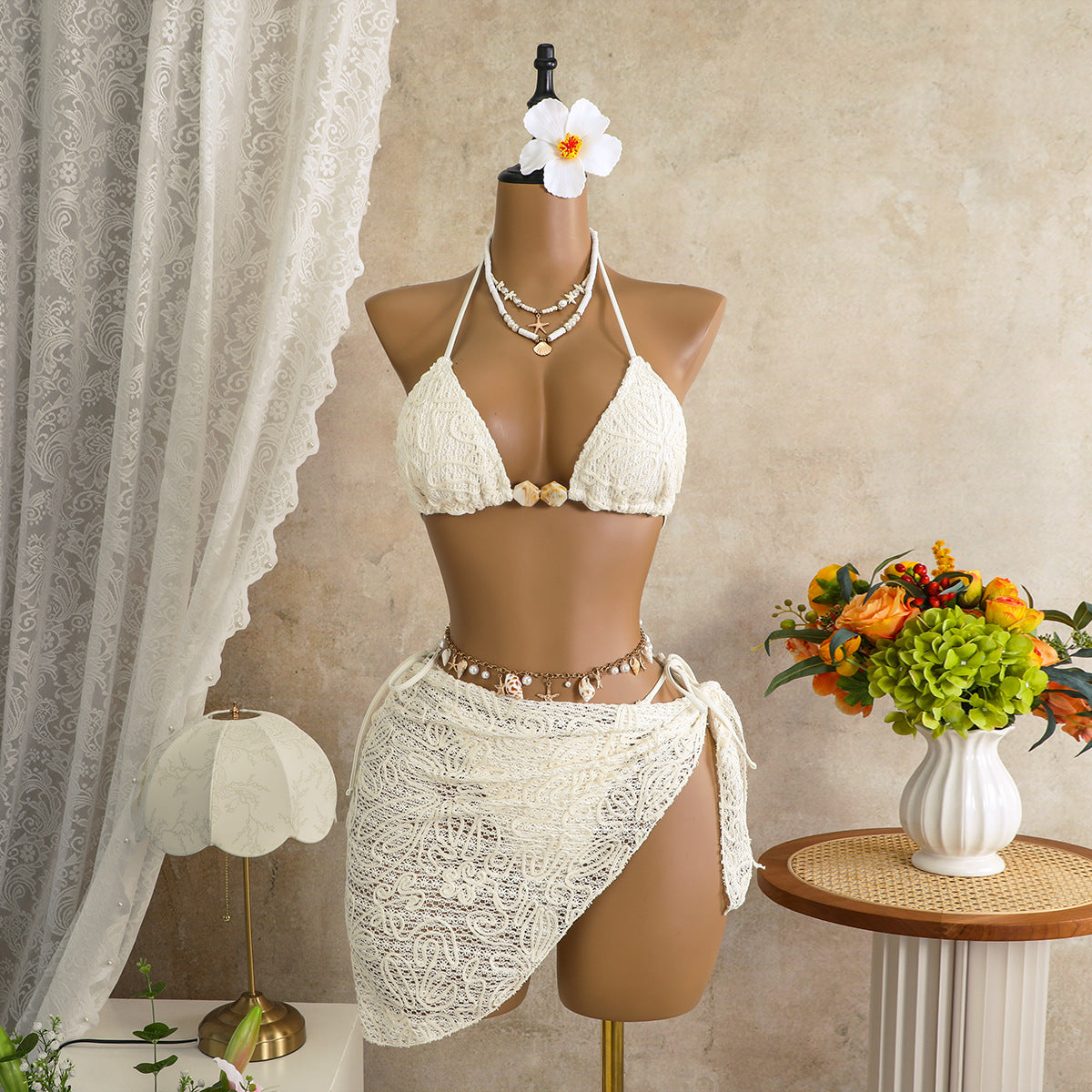 Bikini Three-Piece Set Beach Swimwear for Women