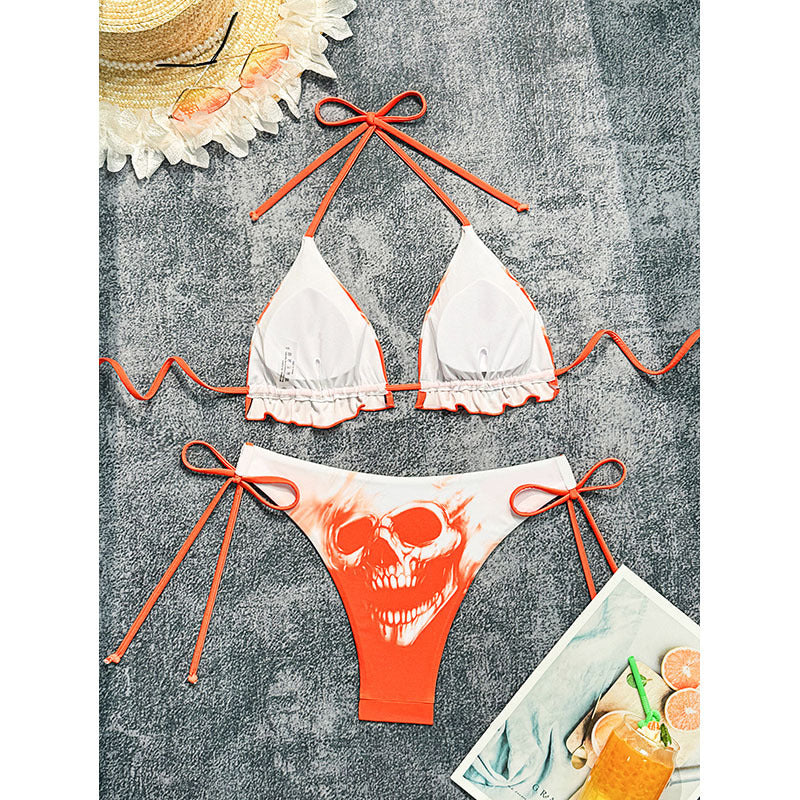 Printed Tie-up Separated Bikini Swimwear for Women